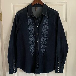 Vintage Stetson Denim Embroidered Shirt
